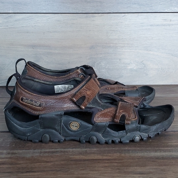 Timberland Mens Leather Outdoor Hiking Sandals Shoes sz 11M hook&loop main image 5